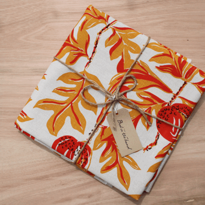 BREADFRUIT - Red on linen (6m)