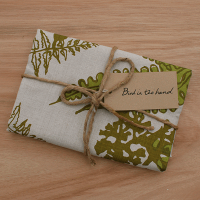 FERNS - Green on linen (1.95m)