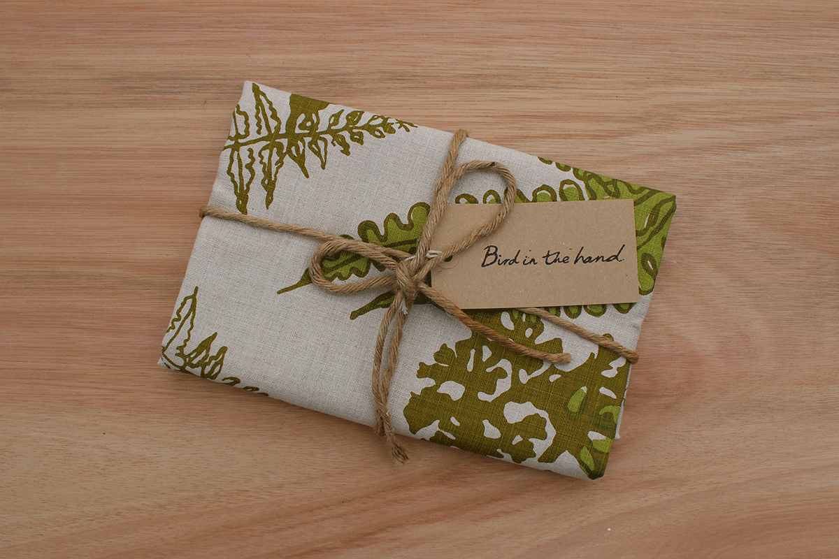 FERNS - Green on linen (1.95m)