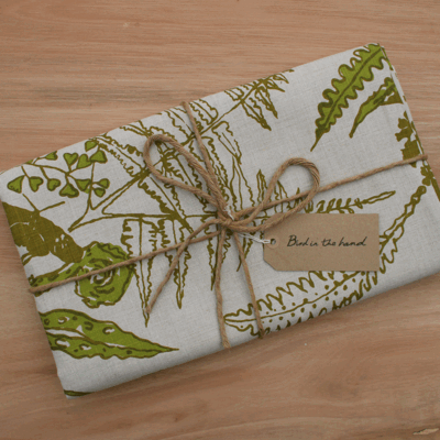 FERNS - Green on linen (3.4m)