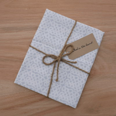 RINGS 2 - Silver on cotton linen union (1m)