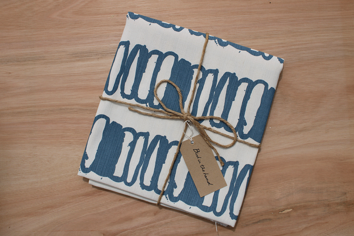 STACKS - Indigo on cotton-linen union (1.97m)